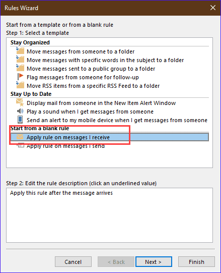outlook 365 for mac running rules manually
